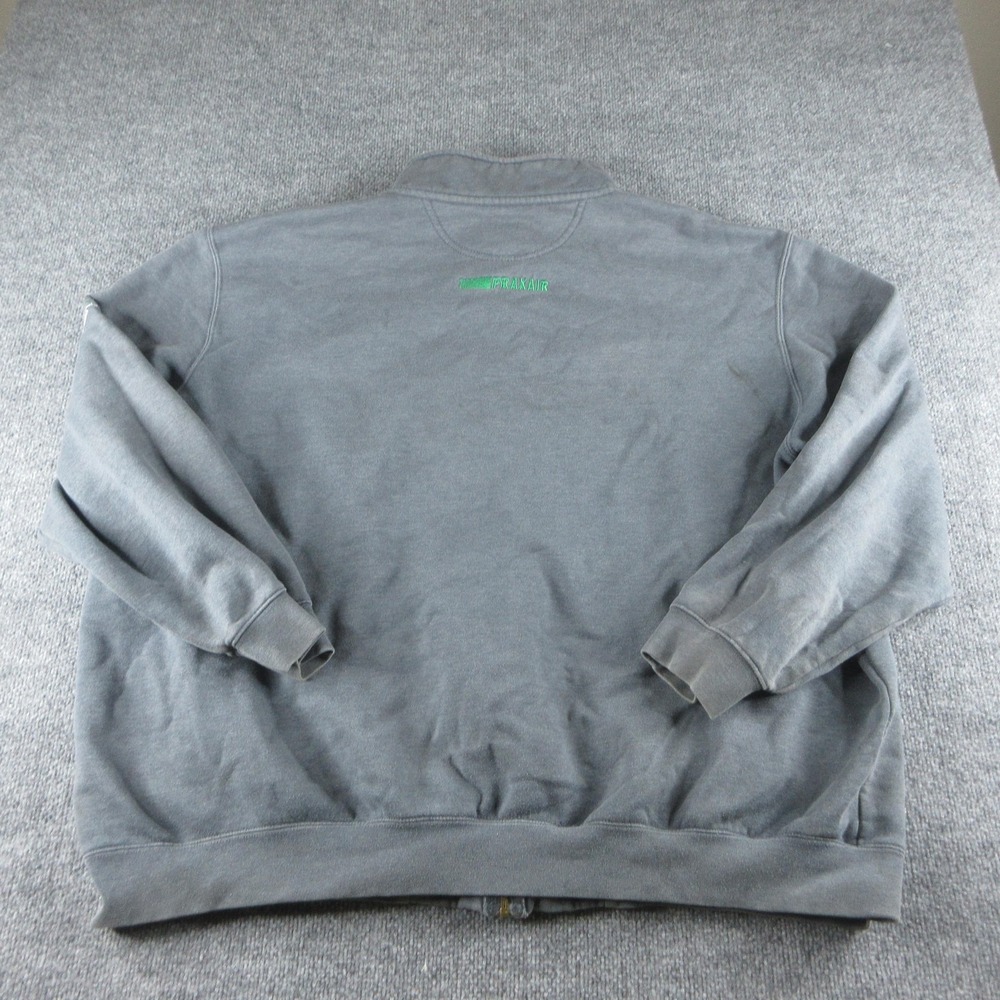 Carhartt Sweatshirt Mens 4XL Gray Full Zip Mock Neck Fleece Workwear 102274 - Picture 8 of 14